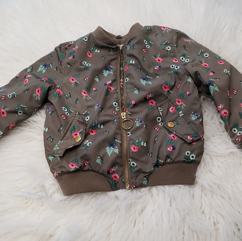 H&M USA 4-5 Youth Floral Print Jacket - Picture 9 of 14